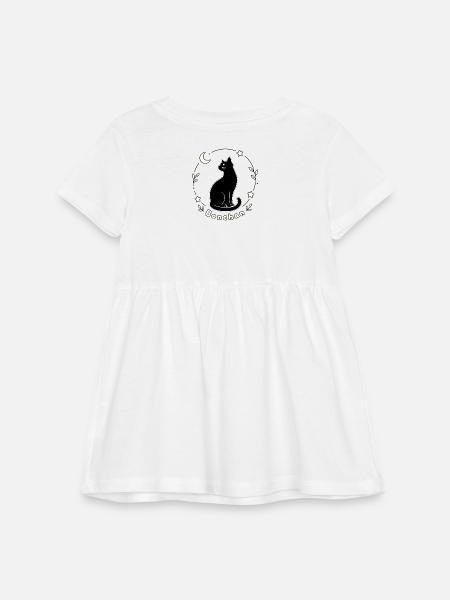 Moonlight Bonchan - Infant Baby Rib Dress - white - Back