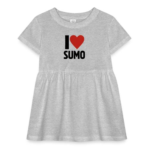 I Love Sumo – Bold Minimalist Sumo Wrestling Fan - Infant Baby Rib Dress