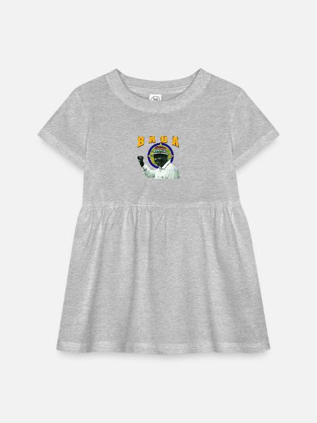 Baba Raila Odinga - Pan-African Kenyan patriot - Infant Baby Rib Dress - heather grey - Front