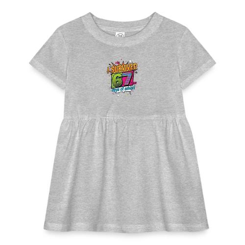 I Survived 67 Days of School T-Shirt – Funny Teach - Infant Baby Rib Dress