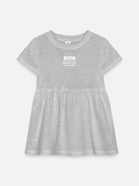 Hollow Point - Infant Baby Rib Dress - heather grey - Front