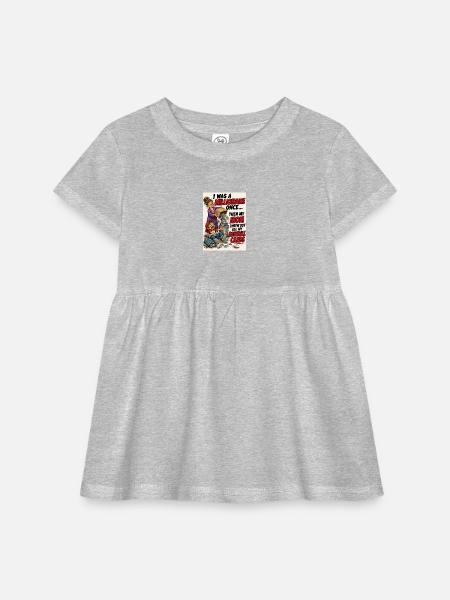 Funny Baseball Card Collector Millionaire Shirt - Infant Baby Rib Dress - heather grey - Front