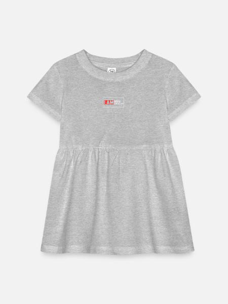 I AM AN ARTIST - Infant Baby Rib Dress - heather grey - Front