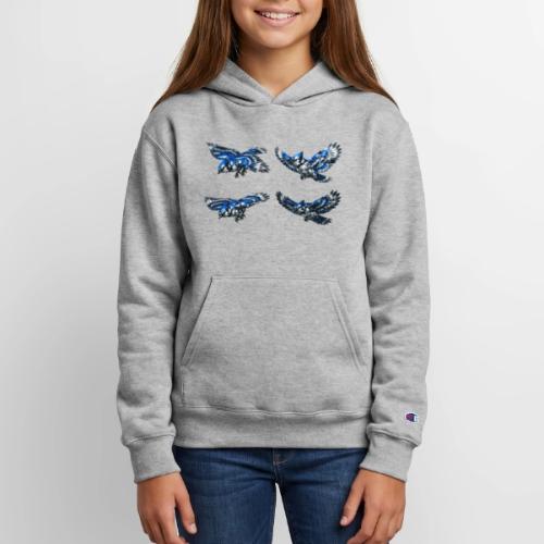 Silver Blue Jay Flight Stages - Champion Youth Hoodie
