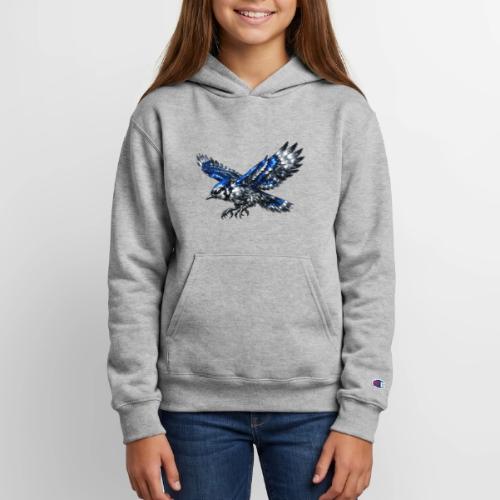 Silver Blue Jay Dive - Champion Youth Hoodie