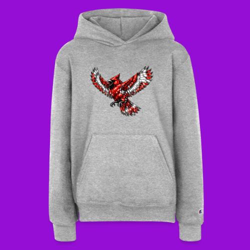 Cardinal in Flight - Champion Youth Hoodie