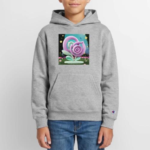Lila Bloom | Double Floral Eco-Inspired Art - Champion Youth Hoodie