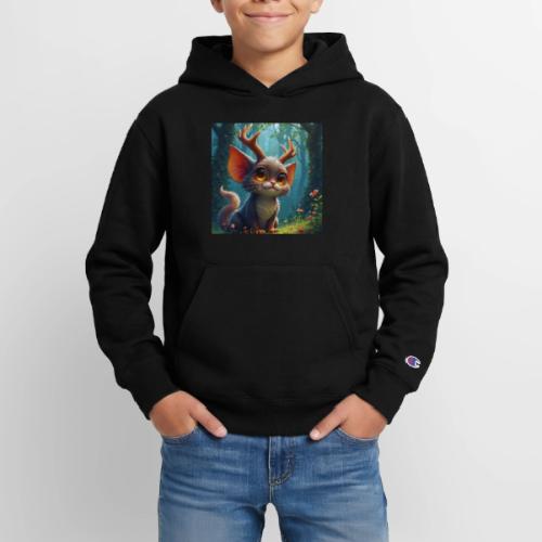 Magical Forest Creature with Deer Horns - Champion Youth Hoodie