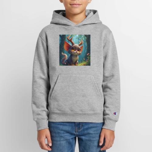 Magical Forest Creature with Deer Horns - Champion Youth Hoodie