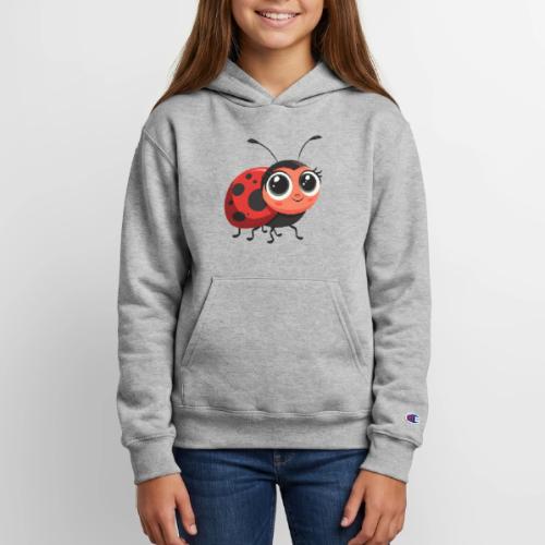 Cute Cartoon Ladybug Full of Joy - Champion Youth Hoodie