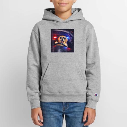 Funny Police Golden Retriever Meme Tee - Champion Youth Hoodie