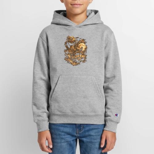 Pit Bull Howling Moon Fantasy Forest Tee - Champion Youth Hoodie