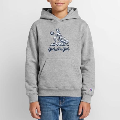 Girls Will Be Girls Praying Mantis Humor - Champion Youth Hoodie