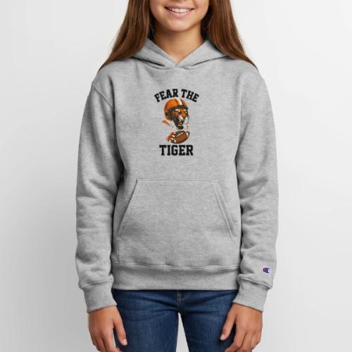 Fear The Tiger Football Helmet T-Shirt - Champion Youth Hoodie