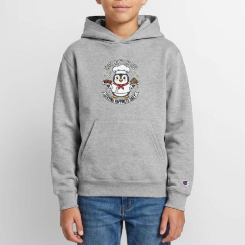 cute Penguin Chef-Funny Cartoon Daily Happiness - Champion Youth Hoodie