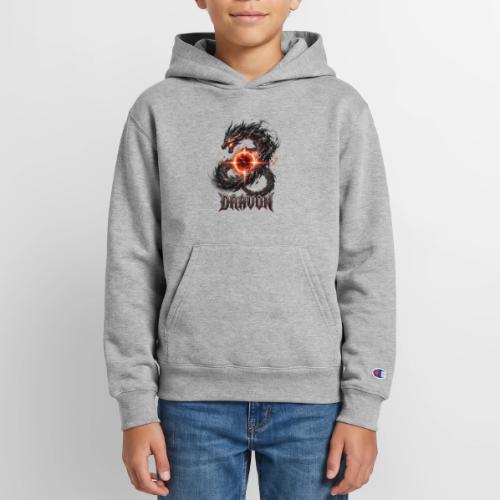 Dravon Fire Dragon Dark Fantasy Graphic T-Shirt - Champion Youth Hoodie