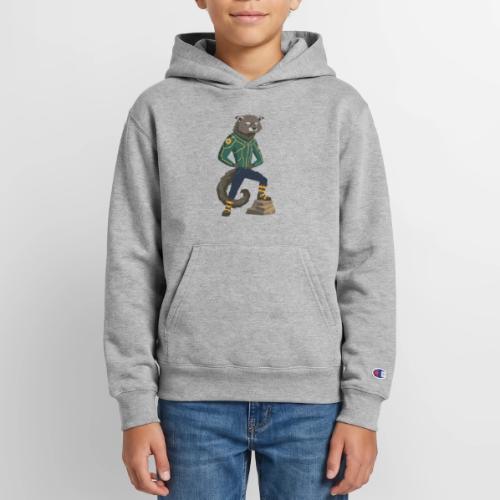 Raccoon Ranger in Neon Armor - Champion Youth Hoodie