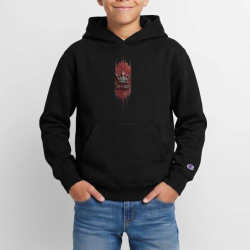 NO KINGS - Distressed Anarchy Crown - Champion Youth Hoodie