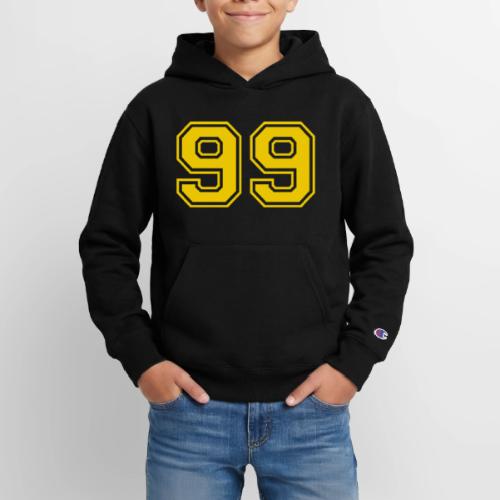 Number 99 in a classic athletic collegiate font - Champion Youth Hoodie