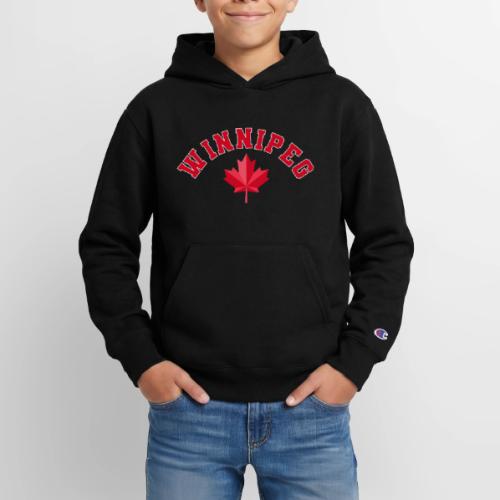 Winnipeg with maple leaf - Champion Youth Hoodie