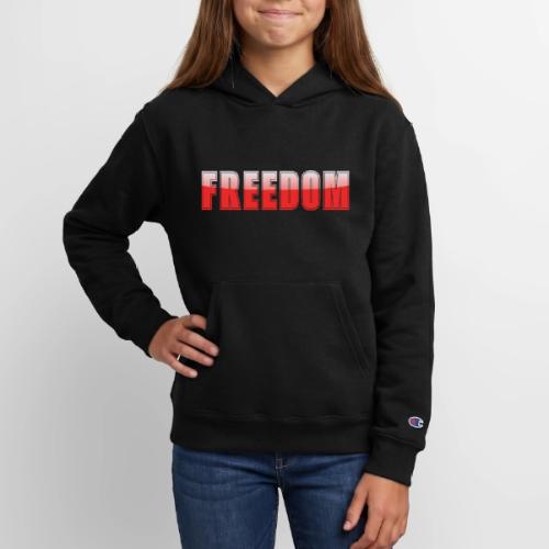 Freedom Typography Design - Champion Youth Hoodie