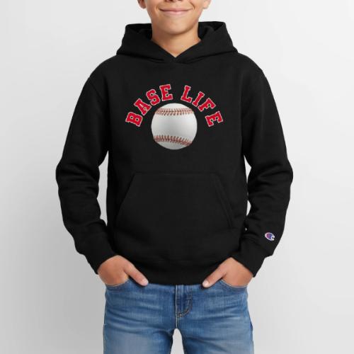 Baseball: Base Life Vibes - Champion Youth Hoodie