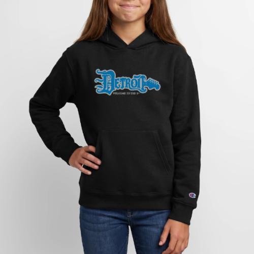 WTTD GUITAR BLUE SILVER REG FONT - Champion Youth Hoodie