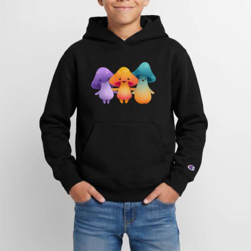 Cheerful Mushroom Friends - Champion Youth Hoodie