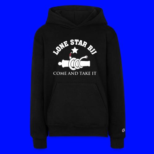 Lone Star BJJ - Come and Take It - White and Red - Champion Youth Hoodie