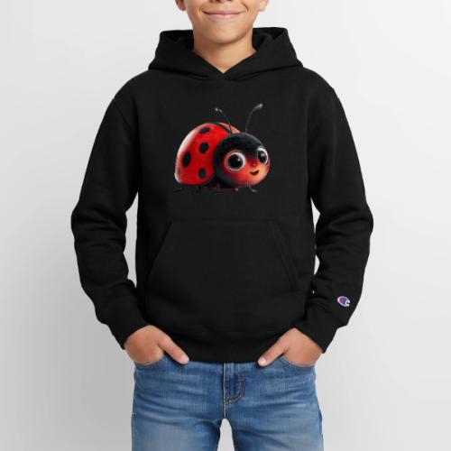 Adorable Cartoon Ladybug with Big Eyes - Champion Youth Hoodie