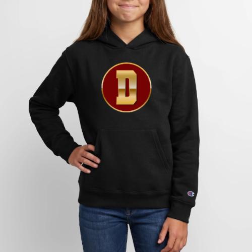 Letter D – Capital Varsity Alphabet Monogram - Champion Youth Hoodie
