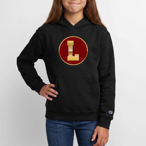 Letter L – Capital Varsity Alphabet Monogram - Champion Youth Hoodie