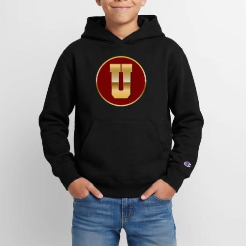 Letter U – Capital Varsity Alphabet Monogram - Champion Youth Hoodie
