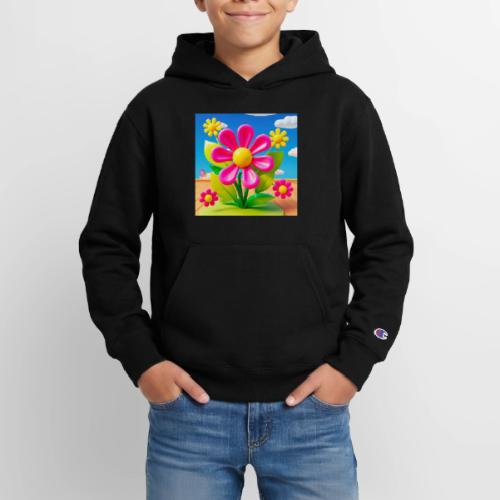 Pink Floral Peace | Sky & Nature Design - Champion Youth Hoodie