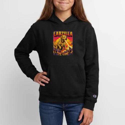 Labzilla Giant Yellow Labrador Monster Tee - Champion Youth Hoodie