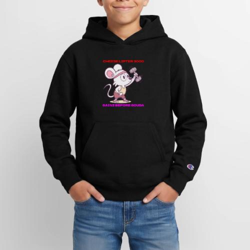 Cheese Lifter 3000 | Funny Gym Rat Mouse tshirt - Champion Youth Hoodie