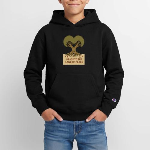 Peace To The Land Of Peace Tree Heart - Champion Youth Hoodie