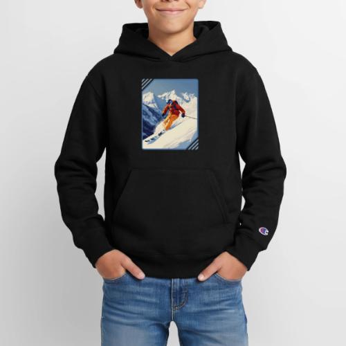 Mountain Skiing Vibes - Champion Youth Hoodie