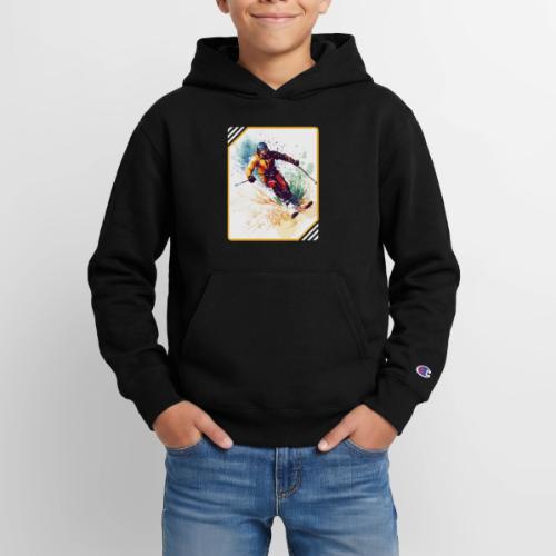Winter Skiing Escape - Champion Youth Hoodie