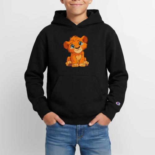 Sweet Cartoon Lion Cub with Big Innocent Eyes - Champion Youth Hoodie