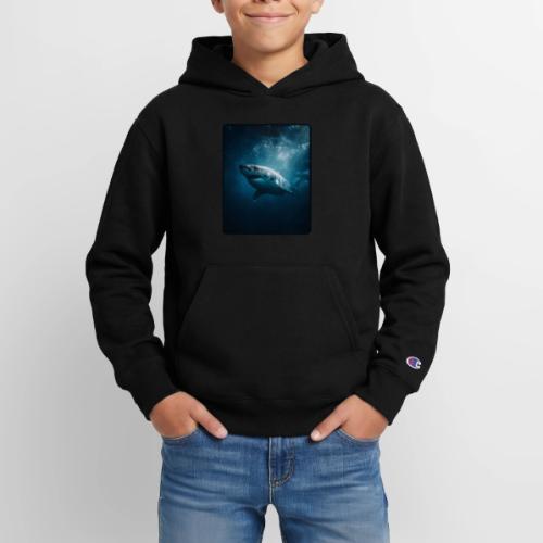 Great White Shark Ocean Design - Champion Youth Hoodie