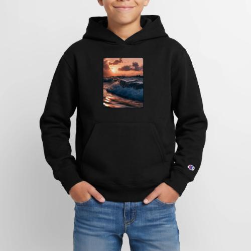 Golden Sunset Ocean Wave - Champion Youth Hoodie