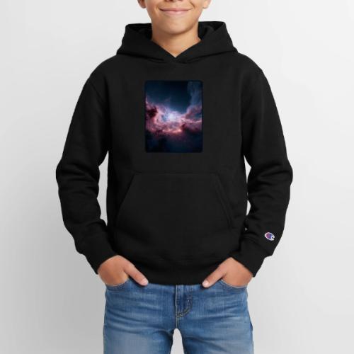 Radiant Cosmic Nebula Artwork - Champion Youth Hoodie