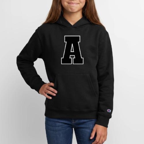 Varsity Letter A Athletic Monogram Design - Champion Youth Hoodie