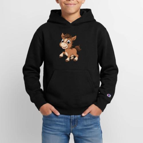 Playful Cartoon Baby Pony Full of Joy - Champion Youth Hoodie
