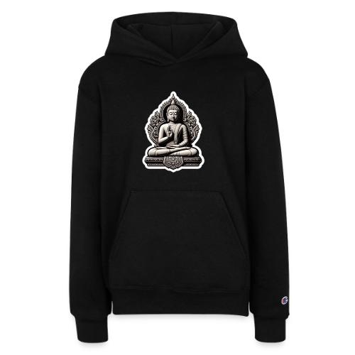 The Buddha Displaying Hand Mudra - Champion Youth Hoodie