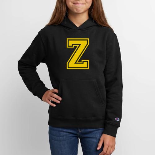Letter Z – Capital Athletic Alphabet Monogram - Champion Youth Hoodie