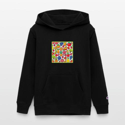 Vibrant Fruit Pattern - Champion Youth Hoodie