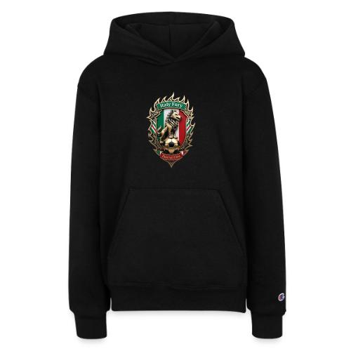 Italy Wolf Fury T-Shirt, Italian Flag Pride Gift - Champion Youth Hoodie