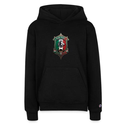 Italy heritage Wolf Fury Tee, Pride Badge Gift - Champion Youth Hoodie